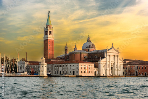 Gondole and San Giorgio island, Venice, Italy, Europe © Pino Pacifico