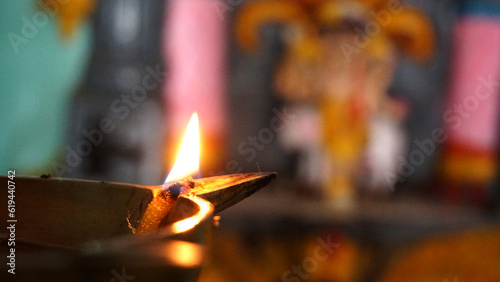 View of Navagraha idols at Temple of Pune. A Hindu Religious temple photo