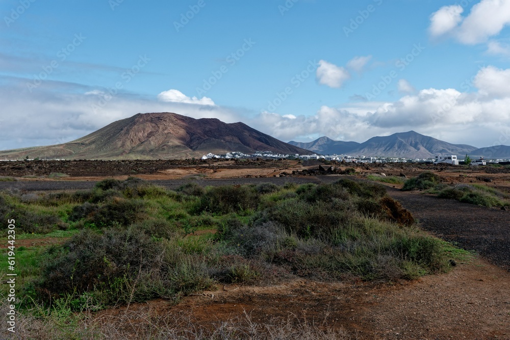 a vulcano near playa blanca