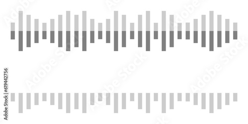 Voice wave vector icon. Sound waves. Music wave, radio signal. Voice wave. Vector illustration