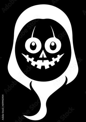 Ethereal Ghost Silhouette - Vector Illustration
