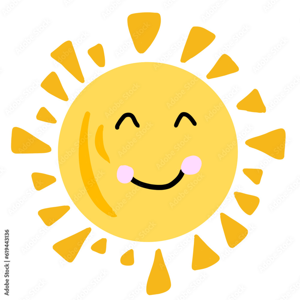 happy sun cartoon