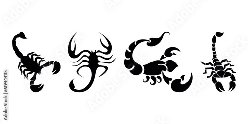 a set of scorpion icon