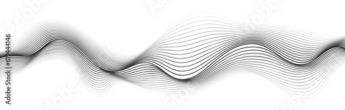 Dynamic flowing wave lines design. technology and sound wave pattern. Vector illustration