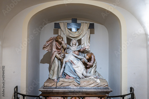 Interior of the Buergersaalkirche, Citizen's Hall Church at Munich, Germany. It was built in 1709 photo