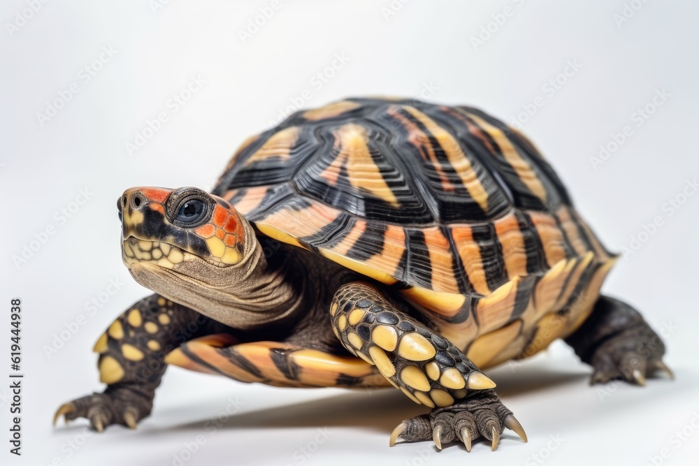 Obraz premium Beautiful turtle isolated on white background.