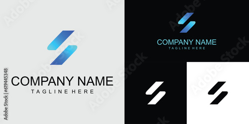 Creative digital business logo design for the letter S with the latest model | premium vector