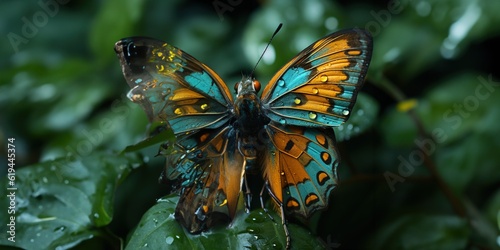 Beautiful butterfly in green jungle foliage © Opacity Media