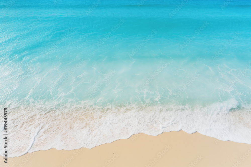 white sand beach background with turquoise sea water and small waves making white foam. summer, vacation, tropical and relax concept. top view white sand beach background with turquoise sea water and small waves making white foam. summer, vacation, tropical and relax concept. top view