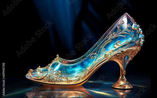 Tableau sur toile Cinderella Glass Slipper Fantasy Style