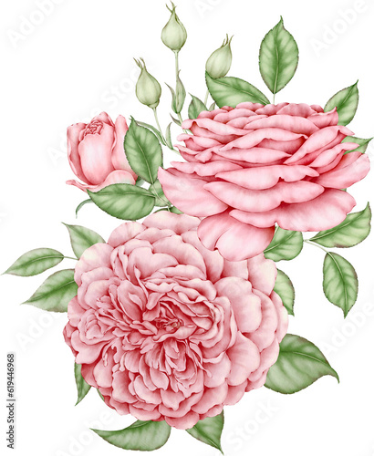 bouquet of Coral roses