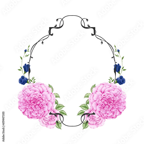 frame with flowers