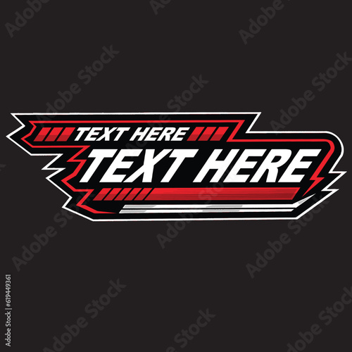 racing logo isolated in black background for business elements, screen printing, digital printing,DGT,DFT and poster.