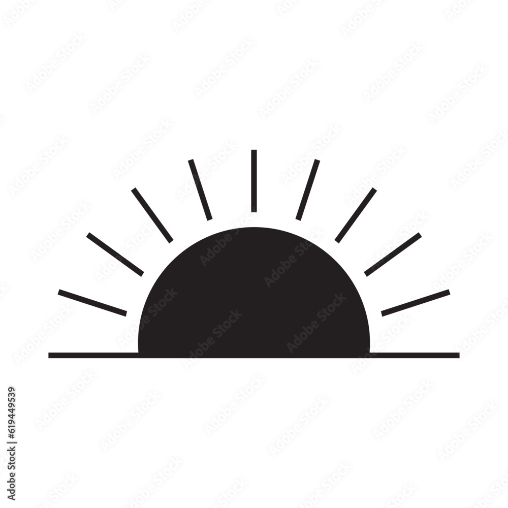 sunset icon design template vector isolated sunset icon design template vector isolated