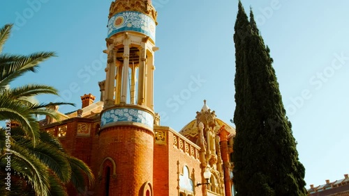 The Sant Pau Art Nouveau Site, located in Barcelona, Spain, designed by Domenech i Montaner, built as a hospital in the 20th century photo