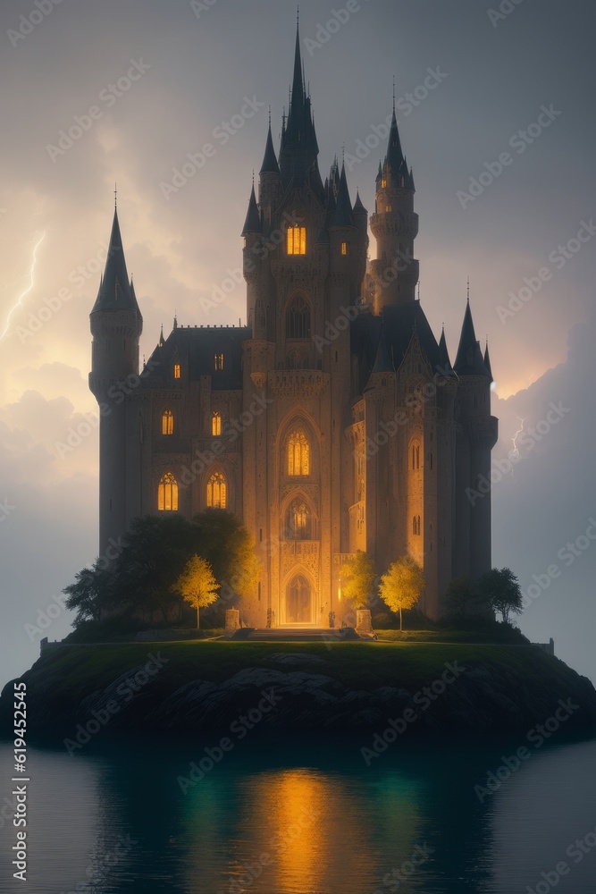 a beautiful castle