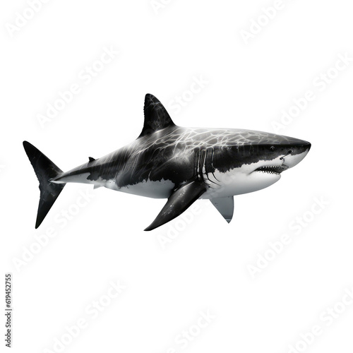 shark swimming isolated on white