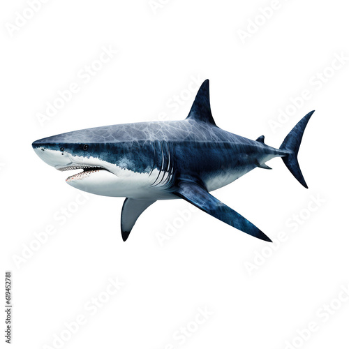 shark swimming isolated on white