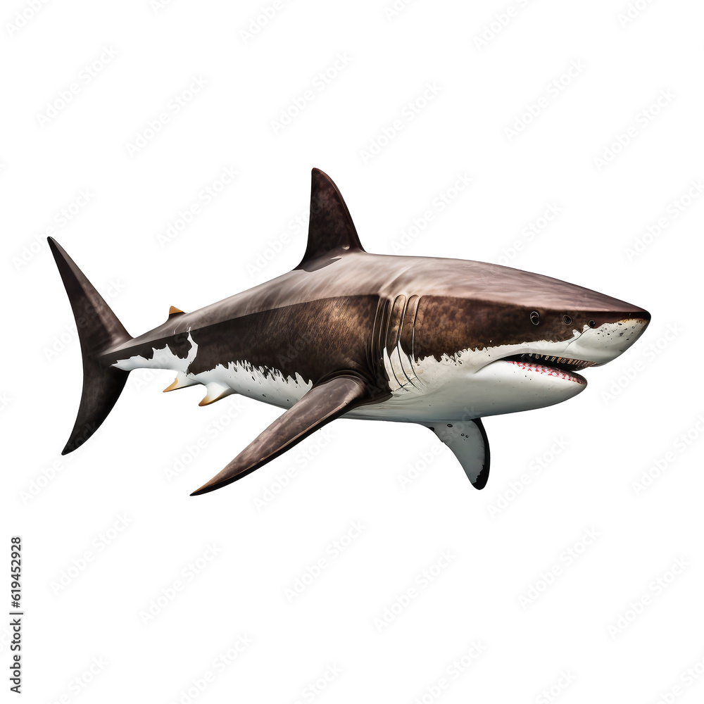 shark swimming isolated on white shark swimming isolated on white