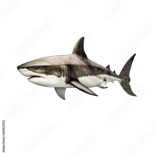 shark swimming isolated on white