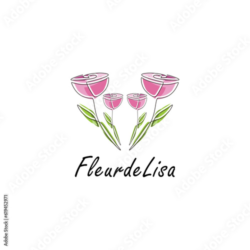 Floral logo. Flower icon. Floral emblem. Cosmetics, Spa, Beauty salon, Decoration, Boutique logo. Luxury, Business, Royal Jewelry.