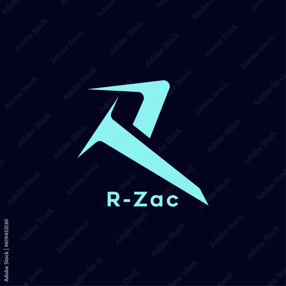 R letter logo creative blue gradient alphabet for branding and business ...