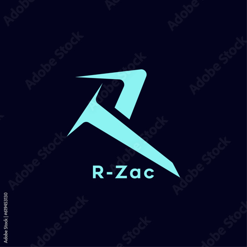 R letter logo creative blue gradient alphabet for branding and business. Design for lettering and corporate identity. Professional icon template