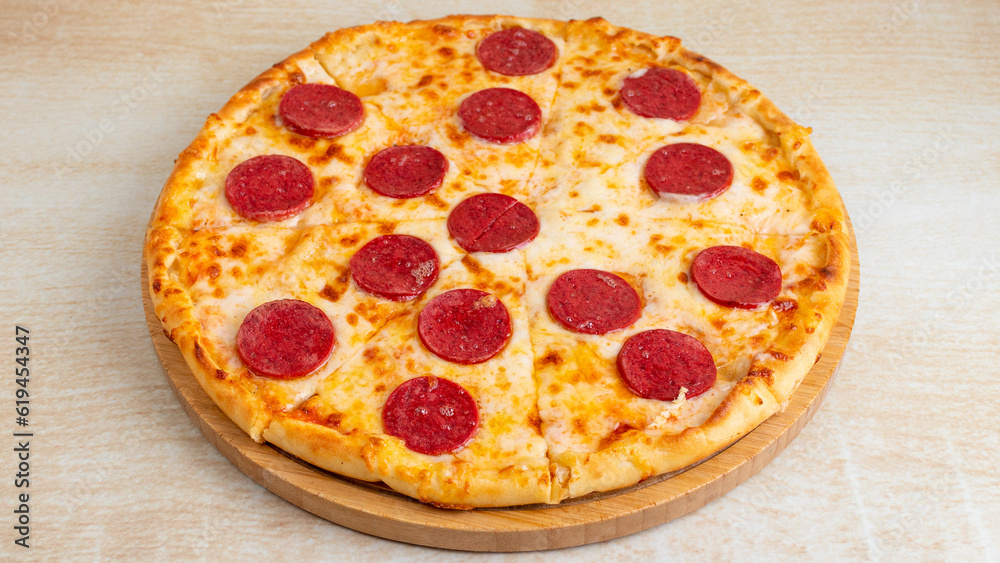 Pepperoni pizza isolated