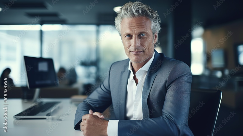 portrait of a professional businessman sitting at his desk in the office portrait of a professional businessman sitting at his desk in the office
