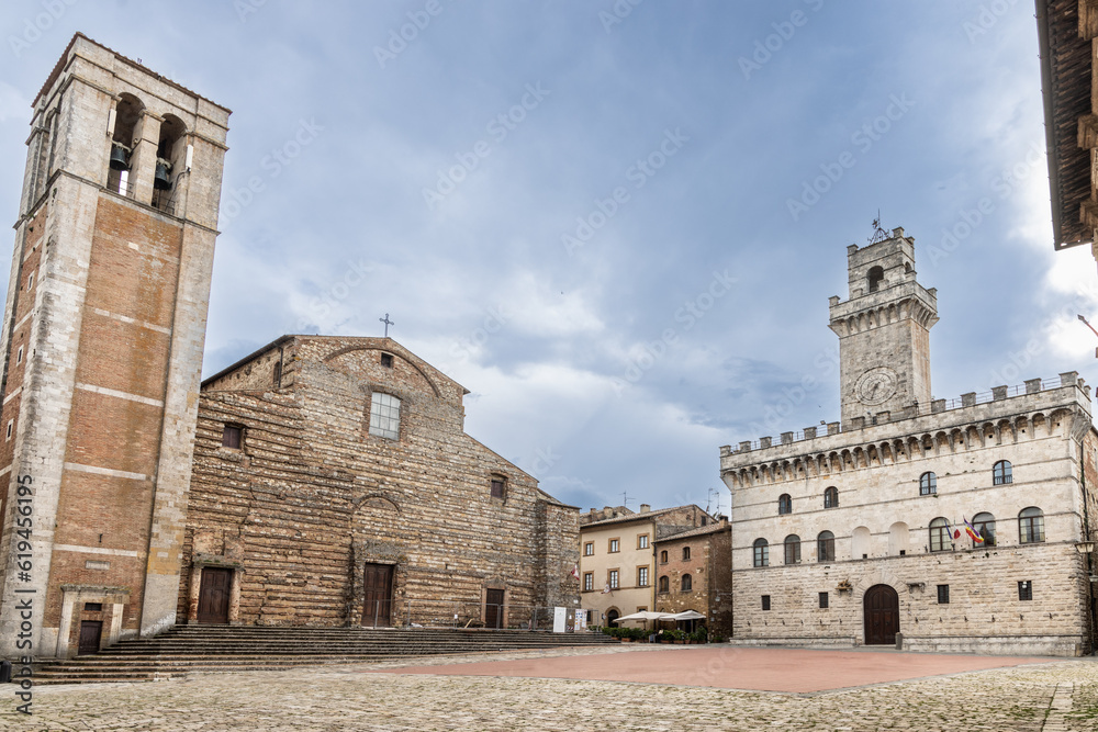 Montepulciano Cathedral , named after Santa Maria Assunta, stands at the highest point of the Montepulcino at a beautiful square.