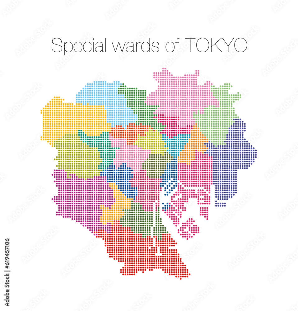 東京都の地図 23区 東京都区部 TOKIO map