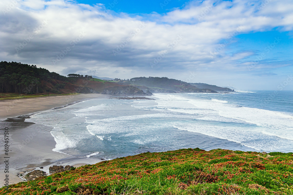 The semicircular beach