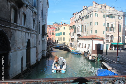 Venice city, gondolas, churches, tourists, canals.. Venice Italy © Dostbulut