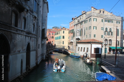 Venice city, gondolas, churches, tourists, canals.. Venice Italy