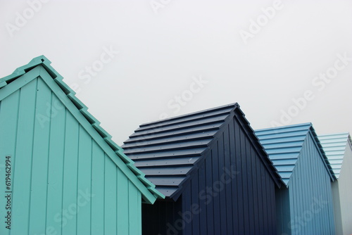 Cabines colorées sur la plage de Dieppe