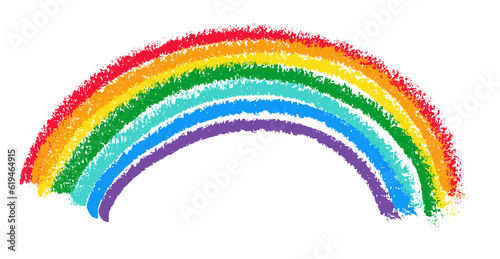 Rainbow Crayon Drawing © Grunge Designs