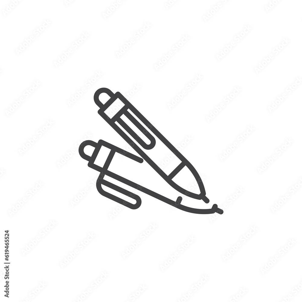 Two pen line icon Two pen line icon