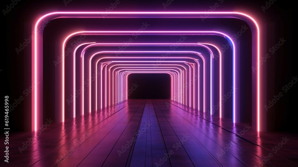 an abstract light tunnel design with lines an abstract light tunnel design with lines