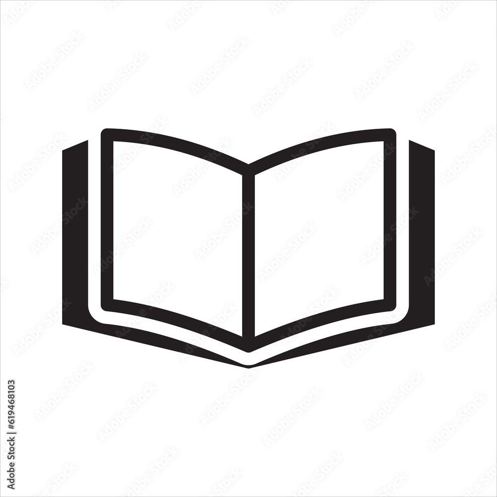 Open book icon. Book icon. Vector and glyph Open book icon. Book icon. Vector and glyph