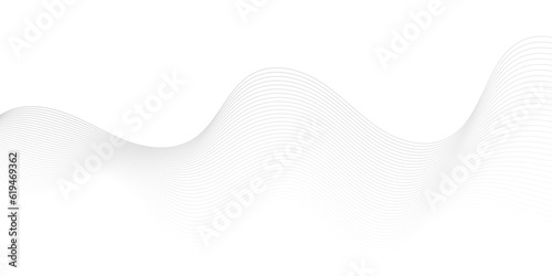 Abstract white flowing wave lines background. Modern glowing moving lines design. Modern white moving lines design element. Futuristic technology concept. Vector illustration.