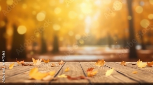 autumn leaves on a table © Daunhijauxx