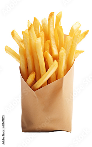 French fries craft pack on a white or transparent background