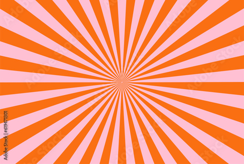 Retro Vintage Radiant Background Orange Pink