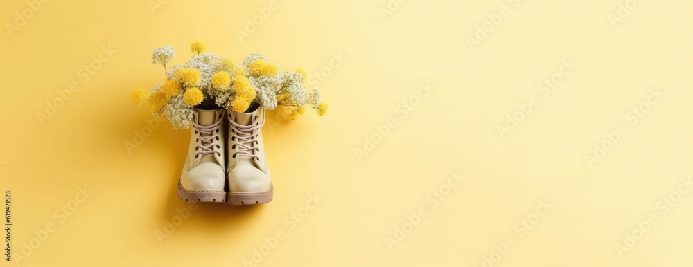 flower in a boots
