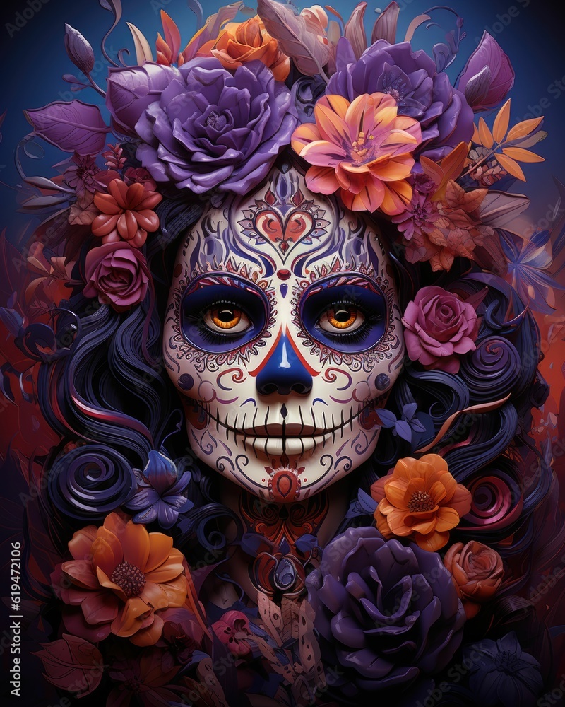 beautiful woman day of the dead