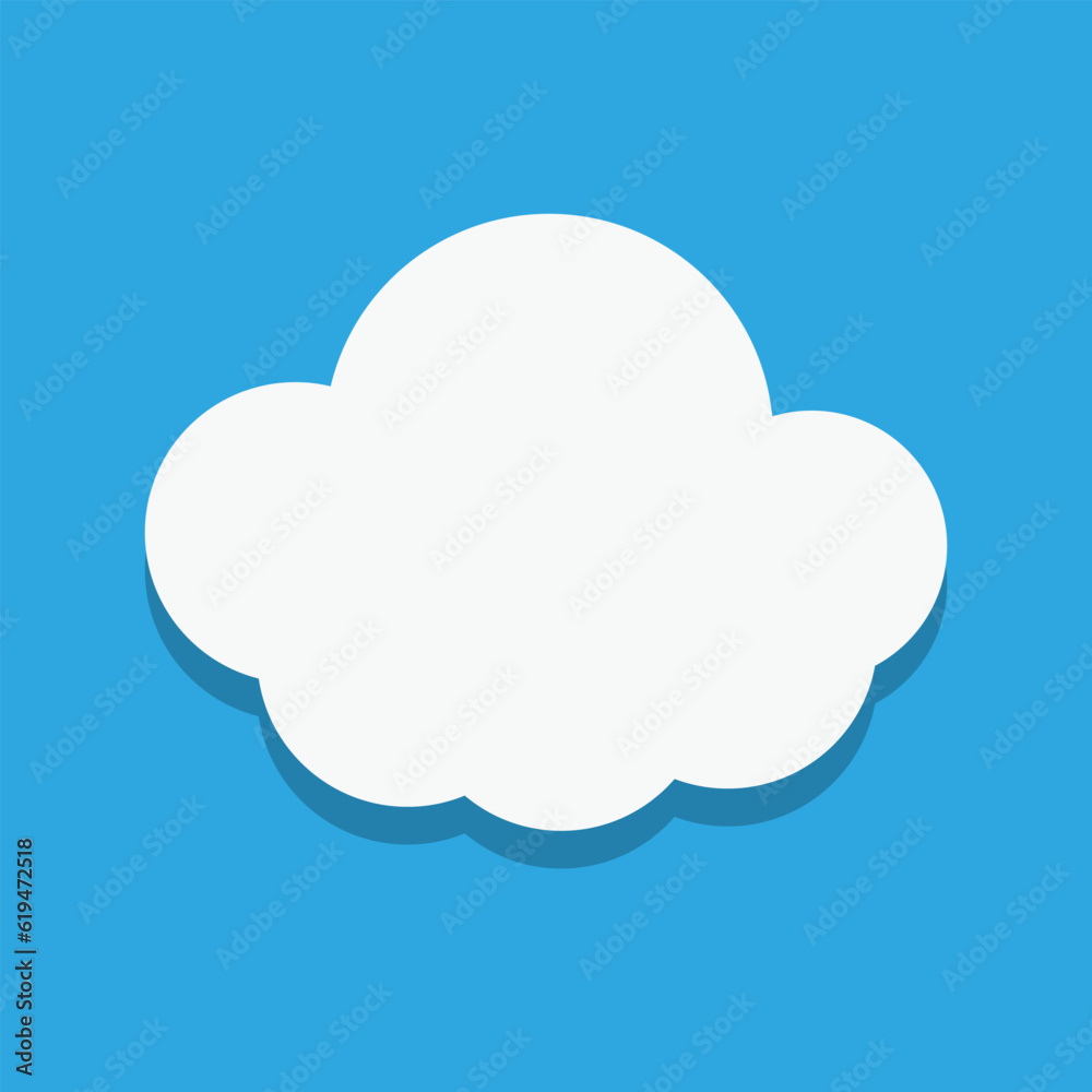 White cloud floating in the blue sky. Vector. White cloud floating in the blue sky. Vector.