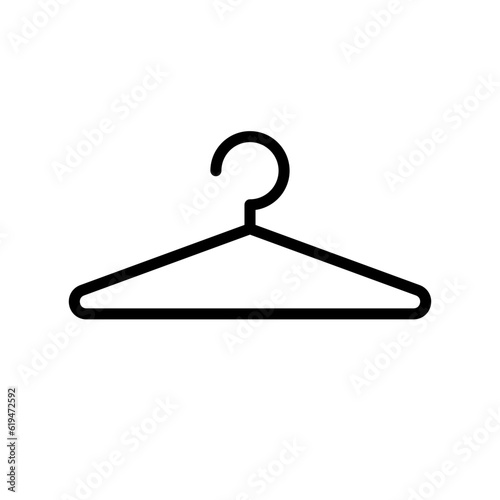 Clothes hanger icon. Dressing room icon. Vector.