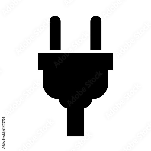 Outlet silhouette icon. Plug icon. Vector.