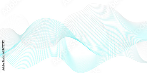 Abstract blue flowing wave lines background. Modern glowing moving lines design. Modern blue moving lines design element. Futuristic technology concept. Vector illustration.