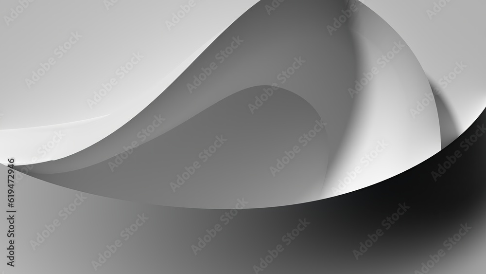 An abstract, elegant, and modern 3D rendering image of gray with sharp, straight, modern art-like curves that create elegance. An abstract, elegant, and modern 3D rendering image of gray with sharp, straight, modern art-like curves that create elegance.